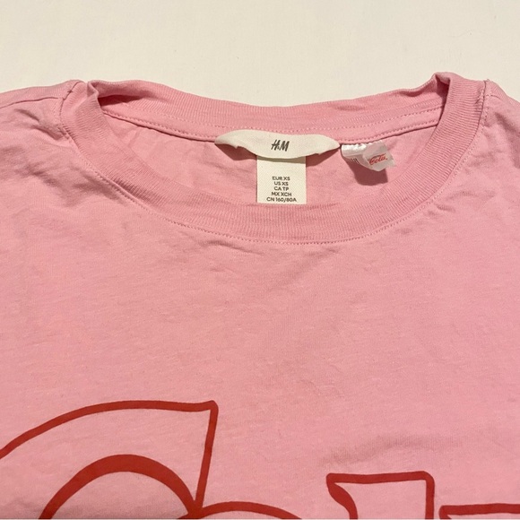 H&M Coke Coca Cola Pink T-Shirt Women’s Size XS - Picture 3 of 16